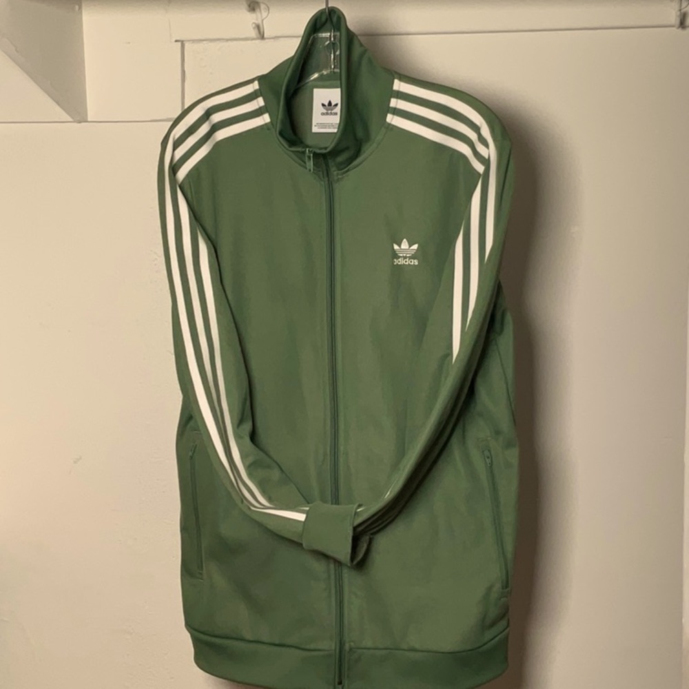 Adidas Originals Beckenbauer Track Top Jacket Trace Green White Size M DH5820